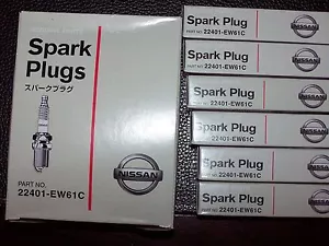 Nissan Infiniti OEM spark plug set of 6 Nissan 22401-EW61C Denso FXE22HR11 - Picture 1 of 3