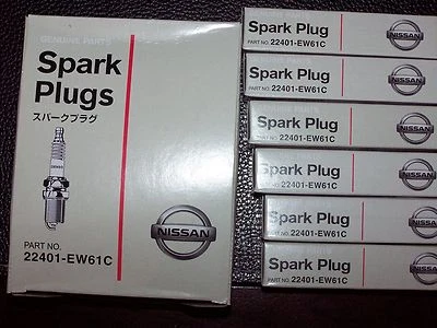 Nissan Infiniti OEM spark plug set of 6 Nissan 22401-EW61C Denso FXE22HR11 - Image 1 of 3