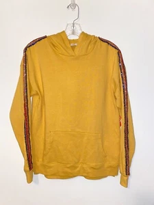 Wonder Nation Mustard Yellow Hoodie With Sequin Sleeve Stripe XXL - Picture 1 of 8
