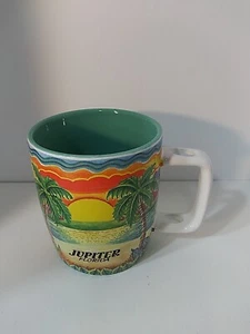 Florida Coffee Mug With Spoon Holder Jupiter Florida - Picture 1 of 4