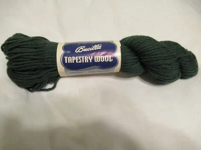 Vintage Bucilla Tapestry Yarn, 100 yards, 1.7 oz., color 026, Dark Green - Image 1 of 2