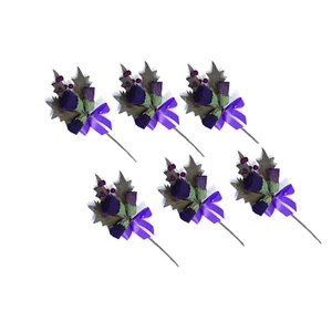 Scottish Purple Thistle Spray - Buttonholes for Wedding Craft - Pack 6 - Picture 1 of 1