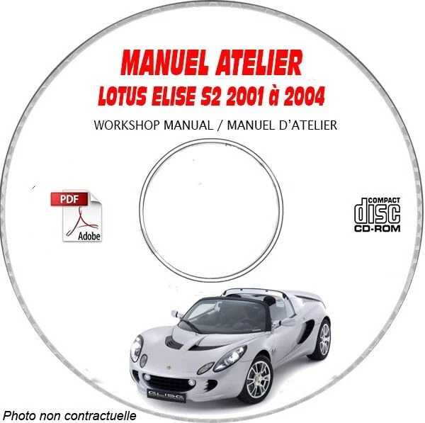 ELISE S2 01-04 - Manuel Atelier CDROM LOTUS Anglais Expédition - --, Support -  - Photo 1/1