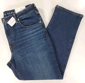 NEW American Eagle Jeans Mens 38x32 Dark Wash Athletic Straight Airflex Stretch - Picture 1 of 15