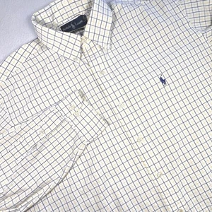 Ralph Lauren Mens Plaid Stylish Button Down Long Sleeve Shirt 16 34/35 Preppy - Picture 1 of 7