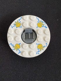 LEGO Turntable 6x6 Round Base Ninjago Spinner White Yellow 2257 Yellow Face Rare