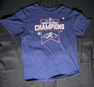 Atlanta Braves 2021 World Series Champions Men’s Large Blue Fanatics TShirt - Bild 1 von 3