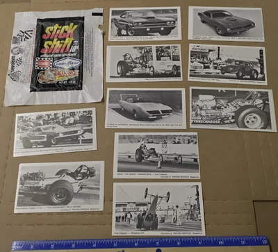 Fleer Stickshifts Drag Racing 1971 juego de 10 cartas raro Garlits Prudhomme + envoltura Foto 1 de 4
