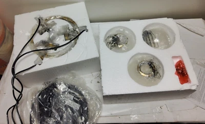 Decor Therapy 3Light Black Metal Antique Brass Modern/Contemporary Globe Pendant - Image 1 of 4