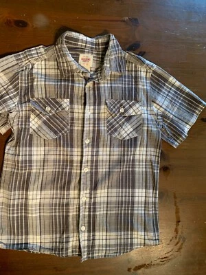 Mossimo M (8-10) Boys Casual Button Down Shirt Plaid  - Image 1 of 3