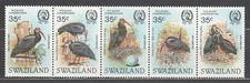 Swaziland - Correo Yvert 447/51 ** Mnh Fauna aves