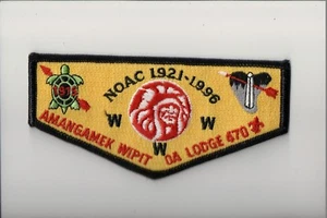 Lodge 470 Amangamek Wipit S-28 1996 NOAC OA solapa - Imagen 1 de 1