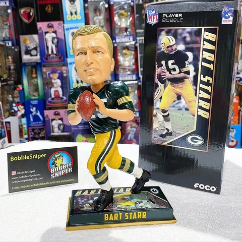 BART STARR Green Bay Packers "Legends Series" Photo Base NFL Bobblehead Cover