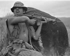 Squad Leader warns of Sniper Fire 8"x 10" Vietnam War Photo 253