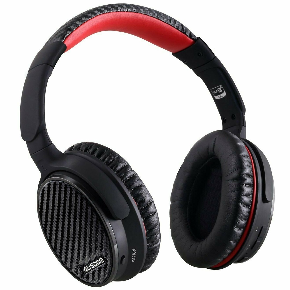 ヘッドホン AUSDOMワイヤレス anc7 ブラック レッド Ausdom ANC7 Bluetooth Headphones | Audiophile | Headphones