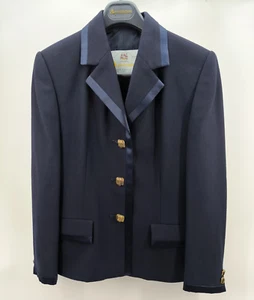 Aquascutum Blazer Womens Blue Single Breast Wool Gold Button - Picture 1 of 12