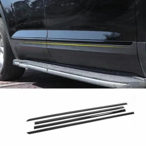 Black Side Door Body Guard Molding Cover Trim Fit For Volkswagen Atlas 2018-2021 - Picture 1 of 8