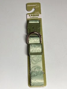 Lindgrünes Paisley Hundehalsband mit Strass groß verstellbar  - Bild 1 von 5