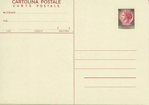 1977 REP. ITALIANA CARTOLINA POSTALE SIRACUSANA L 130 ROSSO NUOVO C179 MF102176 - Imagen 1 de 1