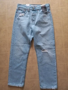 Levis Wedgie Fit Jeans Womens Size 27 Premium Straight Button Fly Crop NEW - Picture 1 of 5