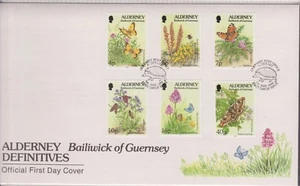 GB - ALDERNEY 1994 Flora & Fauna Definitives 4p to 40p SG A63-74 FDC FLOWERS - Picture 1 of 1