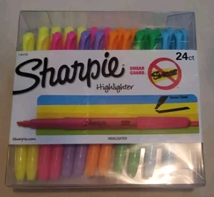 Evidenziatori Sharpie con protezione antispalmatura (confezione da 24) colori assortiti punta a scalpello stretta - Foto 1 di 4