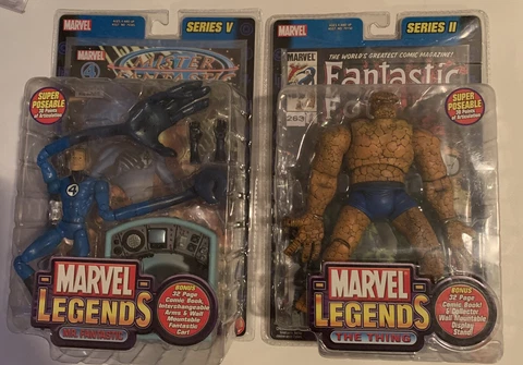 MARVEL LEGENDS TOYBIZ SERIES V MR. FANTASTIC & THE THING ACTION FIGURE NEW Cover