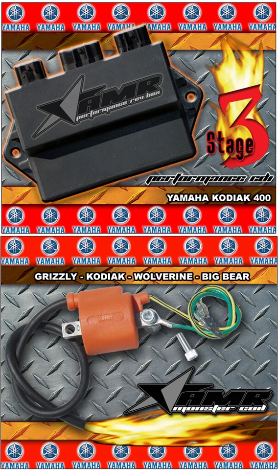 AMR RACING High Performance CDI REV Box + Coil for Yamaha Kodiak 400 04-06 S3 - Image 1 of 1