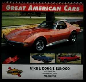 Mike and Doug's Sunoco NY "Great American Cars" 12 Mo 2000 Calendar 111521WEECAL - Imagen 1 de 2