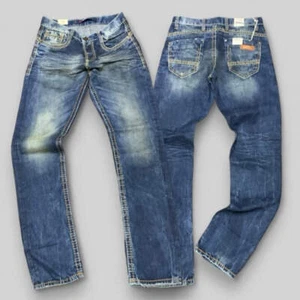 Pantalones de mezclilla para hombre Cipo & Baxx C-1056 azules nuevos con etiquetas - Imagen 1 de 6