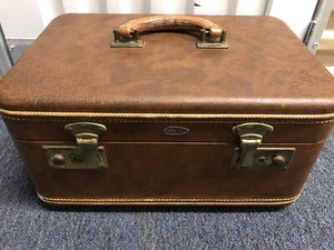 Treno vintage in pelle Abel & Bach ABC / da viaggio / cosmetici / custodia vanità - SENZA CHIAVE - Foto 1 di 6