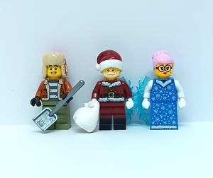 Lego Store BAM Santa & Mrs. Claus Boy Christmas Holiday Winter Snow Minifigures - Picture 1 of 1