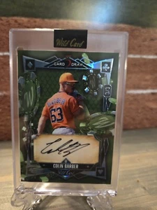 COLIN BARBER 2024 WILD CARD 5 CARD DRAW ENCASED PROSPECT AUTO #’d 3/3 SSP ASTROS - Picture 1 of 2