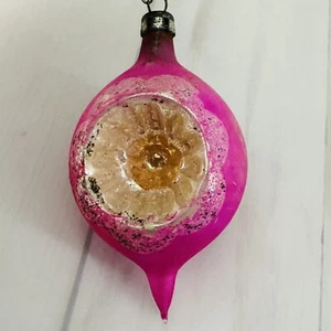 Árbol de Navidad Adorno Vidrio Reflector Sangría Lágrima Mica Rosa Plata Bola 3" - Imagen 1 de 6