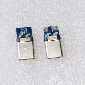 5X USB 3.1 Type C Mâle Bricolage Câble à Souder Connecteur Prise Attaché PC Carte - Photo 1 sur 4