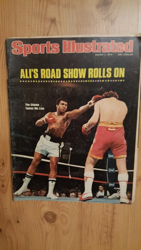 MUHAMMAD ALI  Sports Illustrated Mar 1 1976 Road Show Rolls On Boxing Magazine - Image 1 of 1