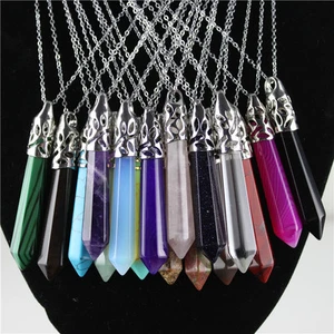 Collar Colgante de Plata Reiki Chakra Puntera Hexagonal Cristal Amatista Natural - Imagen 1 de 52
