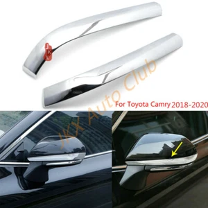 ABS Chrome Side Door Mirror Stripe Cover Trim 2pcs For TOYOTA CAMRY 18-22 - Picture 1 of 12