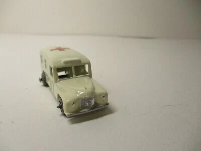 Ambulancia Moko Lesney Matchbox 14A V-1 Daimler restaurada ruedas de metal gris raro Foto 1 de 4
