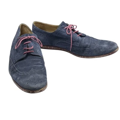 Zapatos de vestir Paul Smith de gamuza Oxford brogue punta de ala Italia azul oscuro para hombre talla 10 Foto 1 de 4