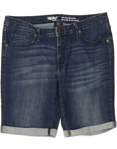 MOSSIMO Womens Mid Rise Denim Shorts US 14 XL W32 Navy Blue Cotton BX02 - Picture 1 of 3