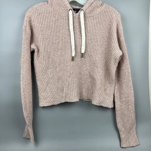 American Eagle Women’s XS Pink Pullover Sweater Hoodie Cropped Pullover  - Picture 1 of 4
