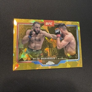 2025 Topps UFC Cromo Zaffiro Belal Muhammad Rifrattore Oro #/50 - Foto 1 di 7