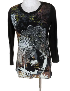 Anthropologie Clotheshead Strick Top Shirt Bluse Tee Tunika Pullover Schwarz Gr. L Neu - Bild 1 von 7