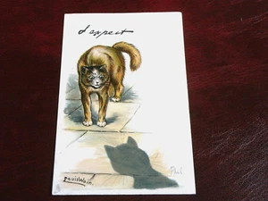 ORIGINAL LOUIS WAIN SIGNED CAT TUCK POSTCARD - I EXPECT, No. 1003. - Picture 1 of 2