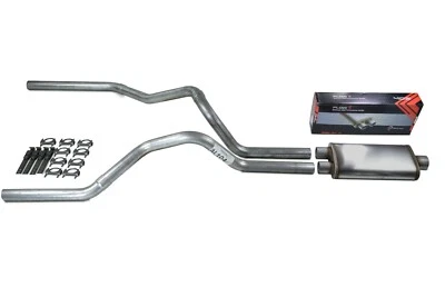 Dodge Ram 1500 Truck 04-08 2.5" Dual Truck Exhaust Kit Flow II Stainless Muffler Foto 1 de 3