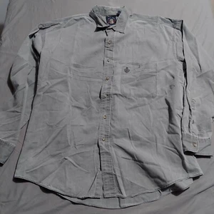 CAMISA CON BOTONES Salty Dog Gant Para Hombre Grande Gris Sólido Bolsillo Manga Larga - Imagen 1 de 8