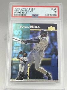 1998 MLB Upper Deck Prime Nine Card #PN2 Ken Griffey Jr NEAR MINT PSA 7 - Picture 1 of 8