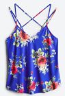 Papermoon Women's Petite Basima Back Detail Knit Top Blue sleeveless Size Small