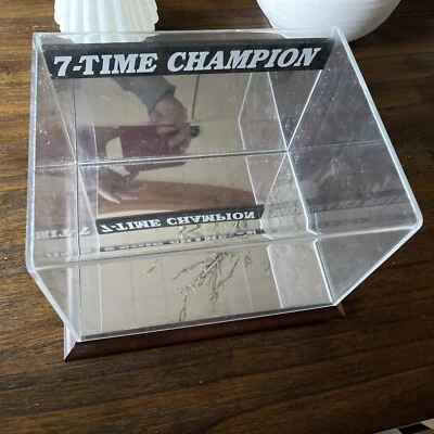 Nascar 7 Time Champion Display Case Wooden Base + Mirrors Acrylic 9 X 7 X 6.25 - Image 1 of 4